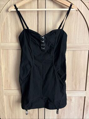 Sleek Black Mini Dress with Front Hook Detail